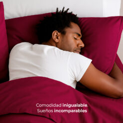 Juego de duvet vinotinto