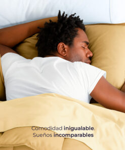 juego de duvet más plumón oro