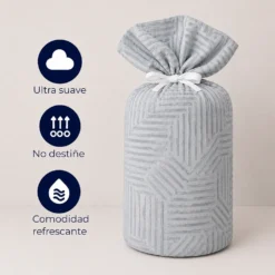 Duvet + Fundas Jacquard 300 Hilos Polialgod n Gris Dise o Geom trico Casa LiLe