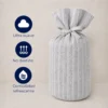 Duvet + Fundas Jacquard 300 Hilos Polialgod n Gris L neas Finas Casa LiLe