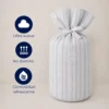 Duvet + Fundas Jacquard 300 Hilos Polialgod n Plata L neas Finas Casa LiLe