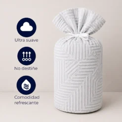 Duvet + Fundas Jacquard 300 Hilos Polialgod n Plata Dise o Geom trico Casa LiLe