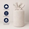 Duvet + Fundas Jacquard 300 Hilos Polialgod n Taup Dise o Geom trico Casa LiLe