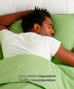 Juego de duvet más plumón verde manzana