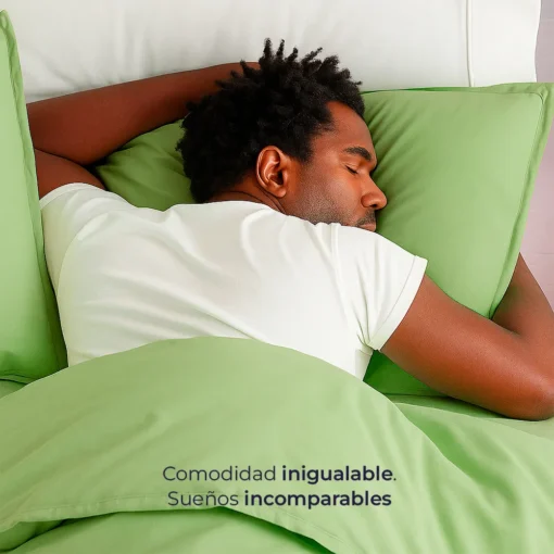 Combo: juego de duvet verde manzana + plum n Casa LiLe