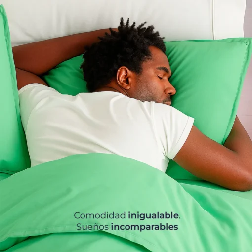Juego de duvet verde menta de poli ster Casa LiLe