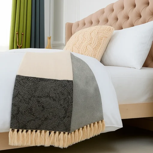 Pie de Cama Decorativo Tr o Plata