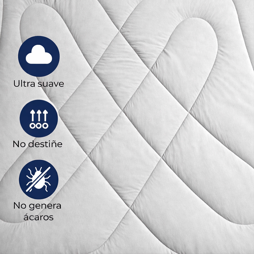 Plumón + Set de Fundas Gris Claro - Imagen 2