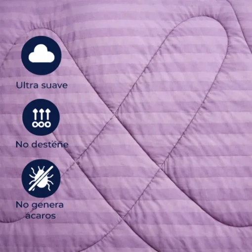 Plum n Lila Embozado Premium + Set Fundas Casa LiLe