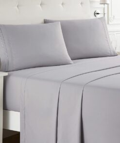 Juego de Sábanas de Algodón Gris 400 hilos para Hoteles