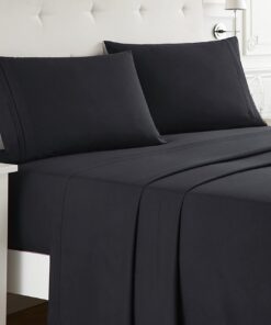 Juego de Sábanas Algodón Negro 400 hilos para Hoteles