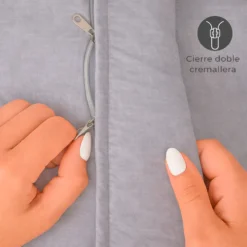 Duvet Hotelero Gris 144 Hilos Polialgod n 50/50 + Fundas Casa LiLe