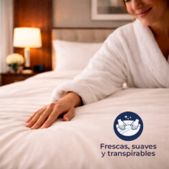 Alternative view of Juego de Sábanas Hoteleras 144 Hilos Beige