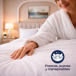 Alternative view of Juego de Sábanas Hoteleras 200 Hilos Blancas
