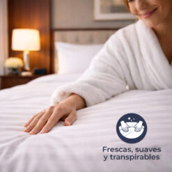 Alternative view of Juego de Sábanas Hoteleras 250 Hilos Premium Blancas