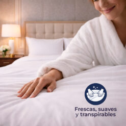 Alternative view of Juego de Sábanas Hoteleras 250 Hilos Blancas