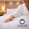Juego de S banas Hoteleras 300 Hilos Premium Blancas Casa LiLe