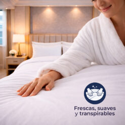 Alternative view of Juego de Sábanas Hoteleras 300 Hilos Blancas