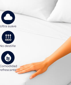 Juego de sábanas algodón blanco