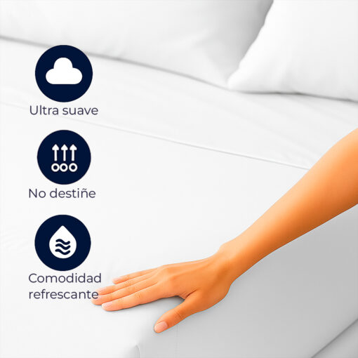 Juego de sábanas algodón blanco