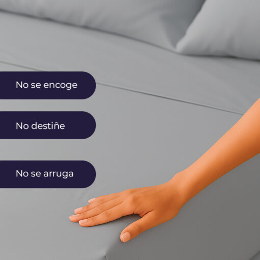 Juego de sábanas gris