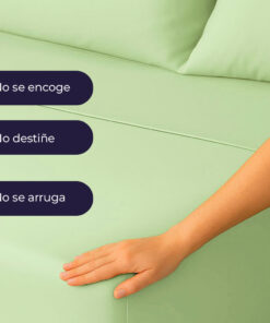 Juego de sabanas verde manzana