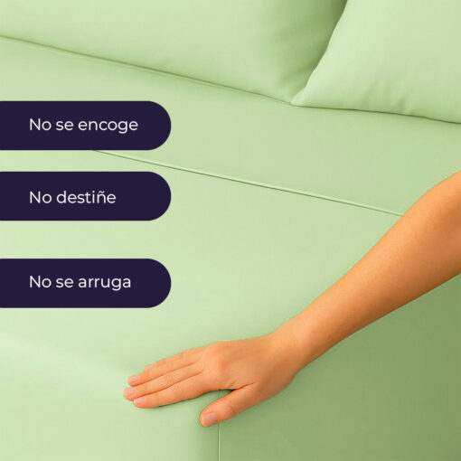 Juego de sabanas verde manzana