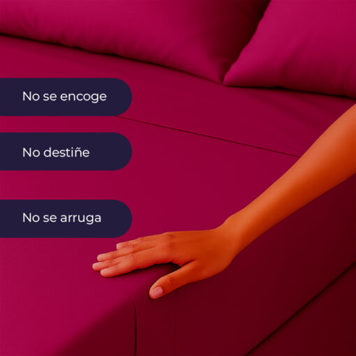 Juego de sábanas vinotinto