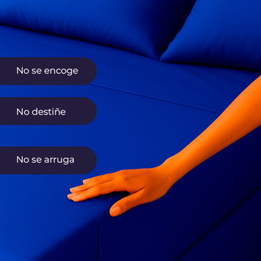 Juego de sábanas azul rey