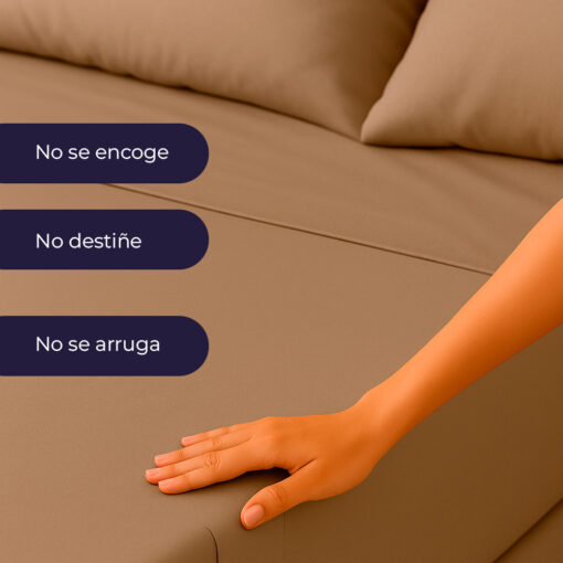 Juego de sábanas caramelo