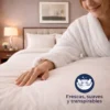 Duvet Hotelero Beige 144 Hilos Polialgod n 50/50 + Fundas Casa LiLe