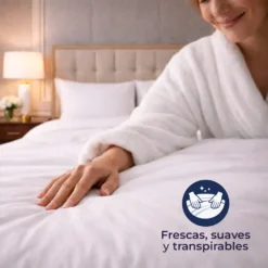 Duvet Hotelero Blanco 250 Hilos Polialgod n 60/40 + Fundas Casa LiLe