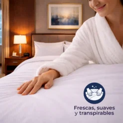 Duvet Hotelero Blanco 300 Hilos 100% Algod n + Fundas Casa LiLe