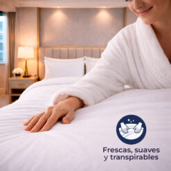 Alternative view of Duvet Hotelero Blanco 300 Hilos Polialgodón 60/40 + Fundas