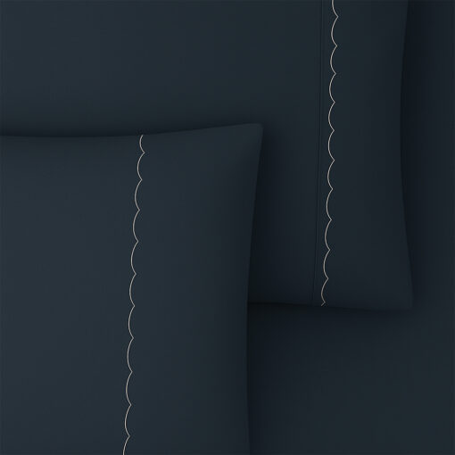 Juego de sábanas algodón azul oscuro