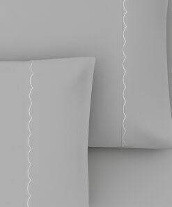 Juego de sábanas algodón gris