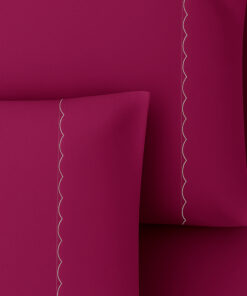 Juego de sábanas vinotinto