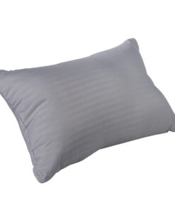 Almohada gris claro estándar con relleno siliconado