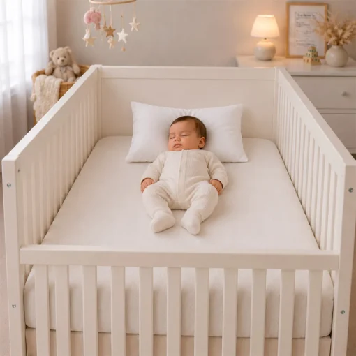 Almohada para beb blanca en fibra siliconada Casa LiLe
