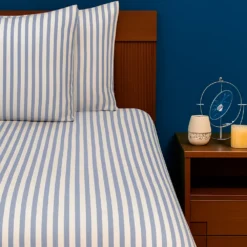 Juego de Duvet Cati nico Azul Raya Media Casa LiLe
