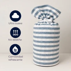 Juego de Duvet Cati nico Azul Raya Media Casa LiLe
