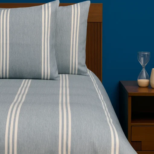 Juego de Duvet Cati nico Azul Triple L nea Casa LiLe