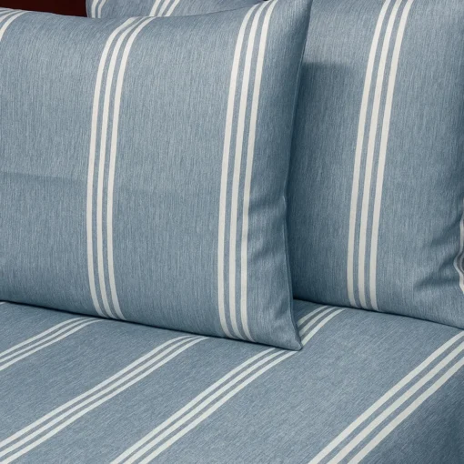 Juego de Duvet Cati nico Azul Triple L nea Casa LiLe