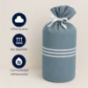 Juego de Duvet Cati nico Azul Triple L nea Casa LiLe