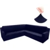 Funda ajustable para rinconera azul oscuro Casa LiLe