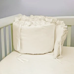 Bumper para cuna beige con boleros Casa LiLe