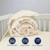 Bumper para cuna beige con boleros Casa LiLe