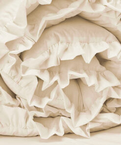 Bumper para cuna beige con boleros