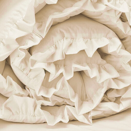 Bumper para cuna beige con boleros