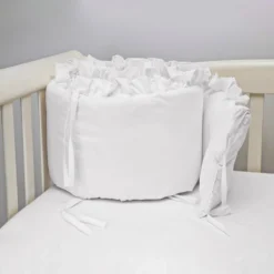 Bumper para cuna blanco con boleros Casa LiLe